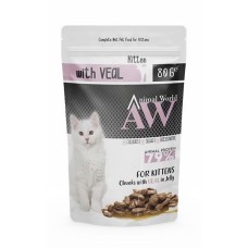 Animal World Jöle İçinde Parça Dana Etli Yavru Kedi Pouch Mama 80 gr Animal World Jöle İçinde Parça Dana Etli Yavru Kedi Pouch Mama 80 gr