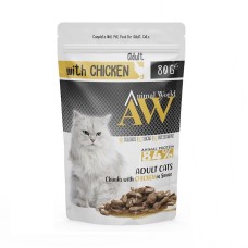 Animal World Sos İçinde Parça Tavuk Etli Yetişkin Kedi Pouch Mama 80 gr Animal World Sos İçinde Parça Tavuk Etli Yetişkin Kedi Pouch Mama 80 gr