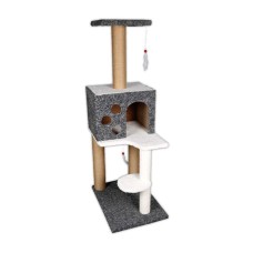 Markapet 3 Katlı Kedi Tırmalama Tahtası + Kedi Evi 40 x 55 x 127 cm Kırçıl Markapet 3 Katlı Kedi Tırmalama Tahtası + Kedi Evi 40 x 55 x 127 cm Kırçıl