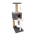 Markapet 3 Katlı Kedi Tırmalama Tahtası + Kedi Evi 40 x 55 x 127 cm Kırçıl