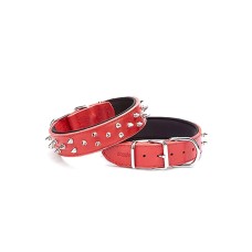 Doggie Ektsra Çivili Köpek Boyun Tasması 4x57-65 cm Kırmızı