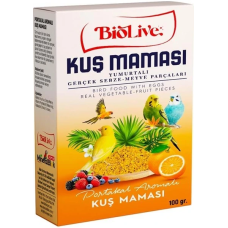 Biolive Yumurtalı ve Meyveli Kuş Maması 100 gr Biolive Yumurtalı ve Meyveli Kuş Maması 100 gr