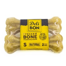 Delibon Deri  Köpek Çiğneti Pres Kemik 2x12cm Natural