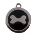Kemik Desenli Kedi Köpek İsimlik Aksesuar 2,5 cm Siyah