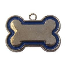 Kemik Şekilli Kedi Köpek İsimlik Aksesuar 2*3 cm Mavi