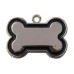 Kemik Şekilli Kedi Köpek İsimlik Aksesuar 2*3 cm Siyah