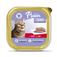 Plaisir Biftek (Sığır) Etli Pate Kısırlaştırılmış ve Yetişkin Kedi Yaş Maması 100 Gr Plaisir Biftek (Sığır) Etli Pate Kısırlaştırılmış ve Yetişkin Kedi Yaş Maması 100 Gr