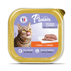 Plaisir Tavuk Etli Pate Kısırlaştırılmış ve Yetişkin Kedi Yaş Maması 100 Gr Plaisir Tavuk Etli Pate Kısırlaştırılmış ve Yetişkin Kedi Yaş Maması 100 Gr