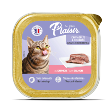 Plaisir Somon Balıklı Pate Kısırlaştırılmış ve Yetişkin Kedi Yaş Maması 100 Gr Plaisir Somon Balıklı Pate Kısırlaştırılmış ve Yetişkin Kedi Yaş Maması 100 Gr