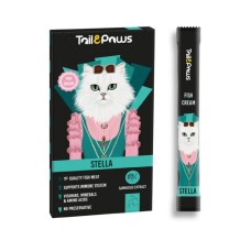 Tail & Paws STELLA Somonlu ve Multivitaminli Şekersiz Krema Kedi Ödül Maması 15gr (5&#039;li)