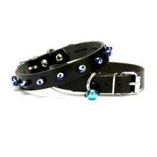 Nazar Boncuklu Kedi Ve Köpek Tasması 1x14-18 cm Siyah Xsmall Nazar Boncuklu Kedi Ve Köpek Tasması 1x14-18 cm Siyah Xsmall