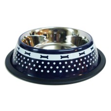 Oripet Puantiye Desenli Renkli Çelik Köpek Mama Su Kabi 64 Oz ( 2 L )