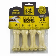 Delibon Deri Köpek Çiğneti Pres Kemik 4x7cm Beyaz Delibon Deri Köpek Çiğneti Pres Kemik 4x7cm Beyaz