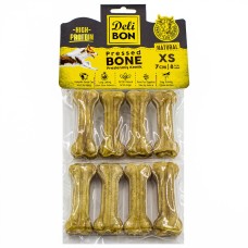 Delibon Deri Köpek Çiğneti Pres Kemik 8x7cm Natural Delibon Deri Köpek Çiğneti Pres Kemik 8x7cm Natural