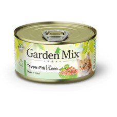 Gardenmix Kıyılmış Tavşanetli Tahılsız Konserve Kedi Maması 85g Gardenmix Kıyılmış Tavşanetli Tahılsız Konserve Kedi Maması 85g
