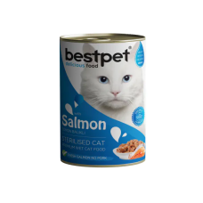 BestPet Somonlu Kısırlaştırılmış Kedi Konservesi 400gr BestPet Somonlu Kısırlaştırılmış Kedi Konservesi 400gr