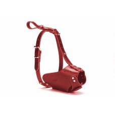 Doggie Eğitim Serisi Deri El Yapımı Uzun Burunlu Köpek Ağızlığı 2x65 cm Kırmızı