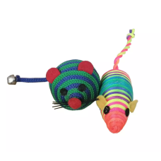 Ans Renkli Gökkuşağı Fare Kedi Oyuncak 2 li 15 cm