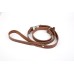 Doggie Eğitim Serisi Gerçek Deriden El Yapımı Ayarlı Köpek Gezdirme Kayışı 1,1X150 cm Kahverengi