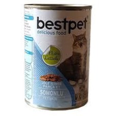Bestpet Soslu Somon Balıklı Konserve Kedi Maması 400 gr Bestpet Soslu Somon Balıklı Konserve Kedi Maması 400 gr