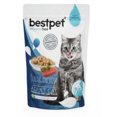 BestPet Pouch Ton Balıklı ve Hamsili Yetişkin Kedi Konservesi 85gr BestPet Pouch Ton Balıklı ve Hamsili Yetişkin Kedi Konservesi 85gr