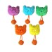 Sesli Peluş İpli Mutlu Kedi Köpek Oyuncağı 26 cm Çeşitli Renklerde