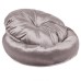 Tay Tüyü Yumuşak Kedi Köpek Yatağı 50 cm Gümüş Gri