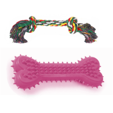 Ans Dental Plastik Köpek Oyuncak + Diş İpi 15 x 22 cm Pembe Ans Dental Plastik Köpek Oyuncak + Diş İpi 15 x 22 cm Pembe