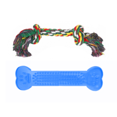 Ans Dental Plastik Köpek Oyuncak + Diş İpi 14 x 22 cm Mavi Ans Dental Plastik Köpek Oyuncak + Diş İpi 14 x 22 cm Mavi