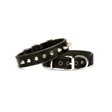 Doggie Çivi Desenli Köpek Tasması 2,5*50 cm Siyah