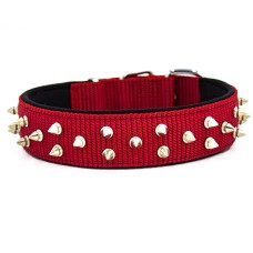 Doggie Konfor El Yapımı Çivili Köpek Boyun Tasması 4x47-55 cm Kırmızı Doggie Konfor El Yapımı Çivili Köpek Boyun Tasması 4x47-55 cm Kırmızı