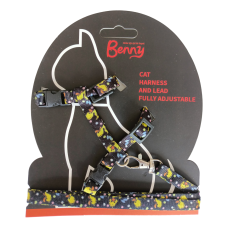 Markapet Duck Siyah Kedi Göğüs Tasması + Gezdirme Kayışı 110 cm Markapet Duck Siyah Kedi Göğüs Tasması + Gezdirme Kayışı 110 cm