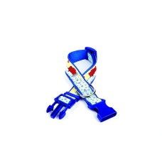 Doggie Desenli Süslü Dokuma Köpek Boyun Tasması 1,5 x 25-40 cm Mavi