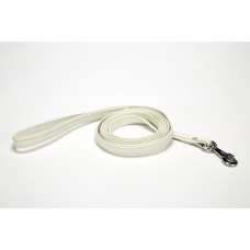 Doggie Flotter El Yapımı Deri Köpek Gezdirme Kayışı 1,5 cm x 150 cm Beyaz