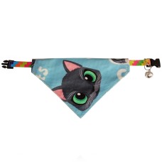 Markapet Kedi Kafası Desenli Fular Kedi Ve Köpek Tasması 25-30 cm