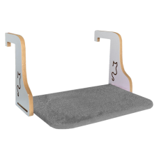 Ahşap Kedi Kalorifer Peteği Radyatör Yatağı 32 cm x 50 cm Gri ( 15 kg )