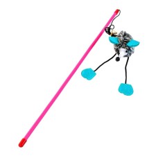 Tüylü Fareli Kedi Oyun Oltası 47.6 cm/18.74 cm Gri-Mavi Tüylü Fareli Kedi Oyun Oltası 47.6 cm/18.74 cm Gri-Mavi