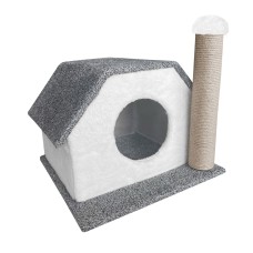 Markapet Tırmalamalı Kedi Klubesi 33 x 40 x 45 cm Kırçıl-Beyaz Markapet Tırmalamalı Kedi Klubesi 33 x 40 x 45 cm Kırçıl-Beyaz