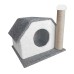 Markapet Tırmalamalı Kedi Klubesi 33 x 40 x 45 cm Kırçıl-Beyaz Markapet Tırmalamalı Kedi Klubesi 33 x 40 x 45 cm Kırçıl-Beyaz