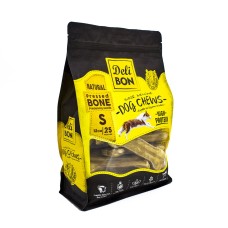 Delibon Deri Köpek Çiğneti Pres Kemik 12Cm S 25Li Natural Delibon Deri Köpek Çiğneti Pres Kemik 12Cm S 25Li Natural