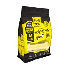 Delibon Deri Köpek Çiğneti Pres Kemik 15Cm M 12Li Beyaz Delibon Deri Köpek Çiğneti Pres Kemik 15Cm M 12Li Beyaz
