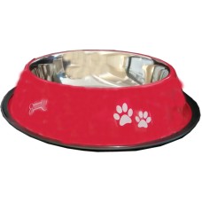 Oripet Pati ve Kemik Desenli Çelik Köpek mama ve su Kabı 750 ml