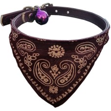 Fularlı Kedi ve Küçük Irk Köpek Boyun Tasması 27 cm Mürdüm