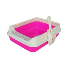 Kedi Tuvalet Kum Kabı + Kürek Hediyeli 13*36*48 cm Pembe