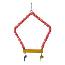 Beşgen Çanlı Muhabbet Kuşu Salıncağı 7-14 cm Renkli Beşgen Çanlı Muhabbet Kuşu Salıncağı 7-14 cm Renkli