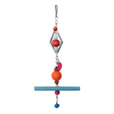 Askılı Çokgen Boncuklu Ve Tünekli Kuş Oyuncağı 10-20 cm Askılı Çokgen Boncuklu Ve Tünekli Kuş Oyuncağı 10-20 cm