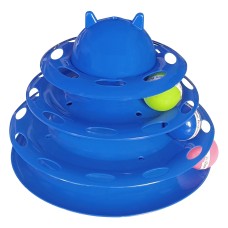 Markapet 3 Katlı Kedi Oyuncağı Kedi Başlıklı Toplu Kule 18-23 cm Mavi Markapet 3 Katlı Kedi Oyuncağı Kedi Başlıklı Toplu Kule 18-23 cm Mavi