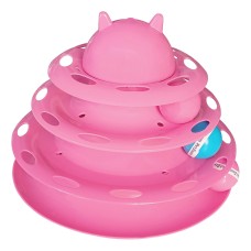 Markapet 3 Katlı Kedi Oyuncağı Kedi Başlıklı Toplu Kule 18-23 cm Pembe Markapet 3 Katlı Kedi Oyuncağı Kedi Başlıklı Toplu Kule 18-23 cm Pembe