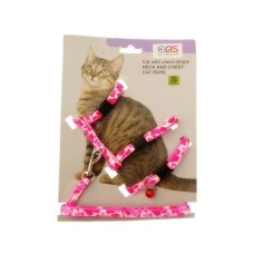 ANS Kamuflaj Desenli Kedi Göğüs Bel Tasması Pembe ANS Kamuflaj Desenli Kedi Göğüs Bel Tasması Pembe