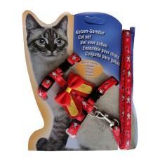 Atlantik Kurdelalı Desenli Kedi Göğüs Bel Tasması 20*32 cm Kırmızı Atlantik Kurdelalı Desenli Kedi Göğüs Bel Tasması 20*32 cm Kırmızı